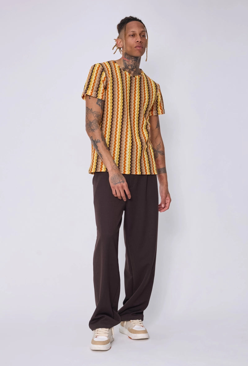 T-shirt zigzag rétro