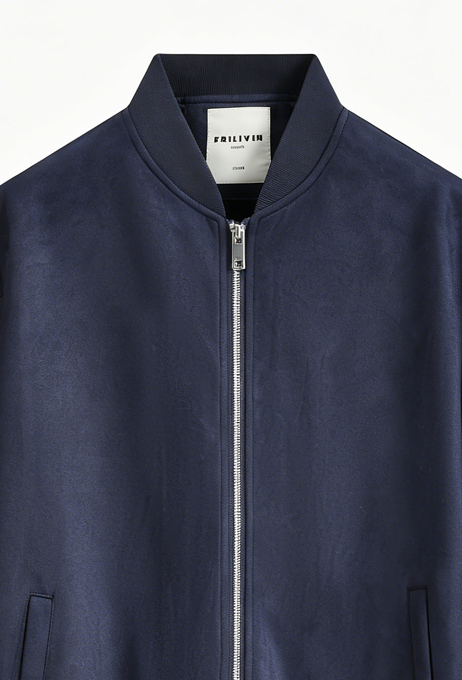 Faux suede bomber
