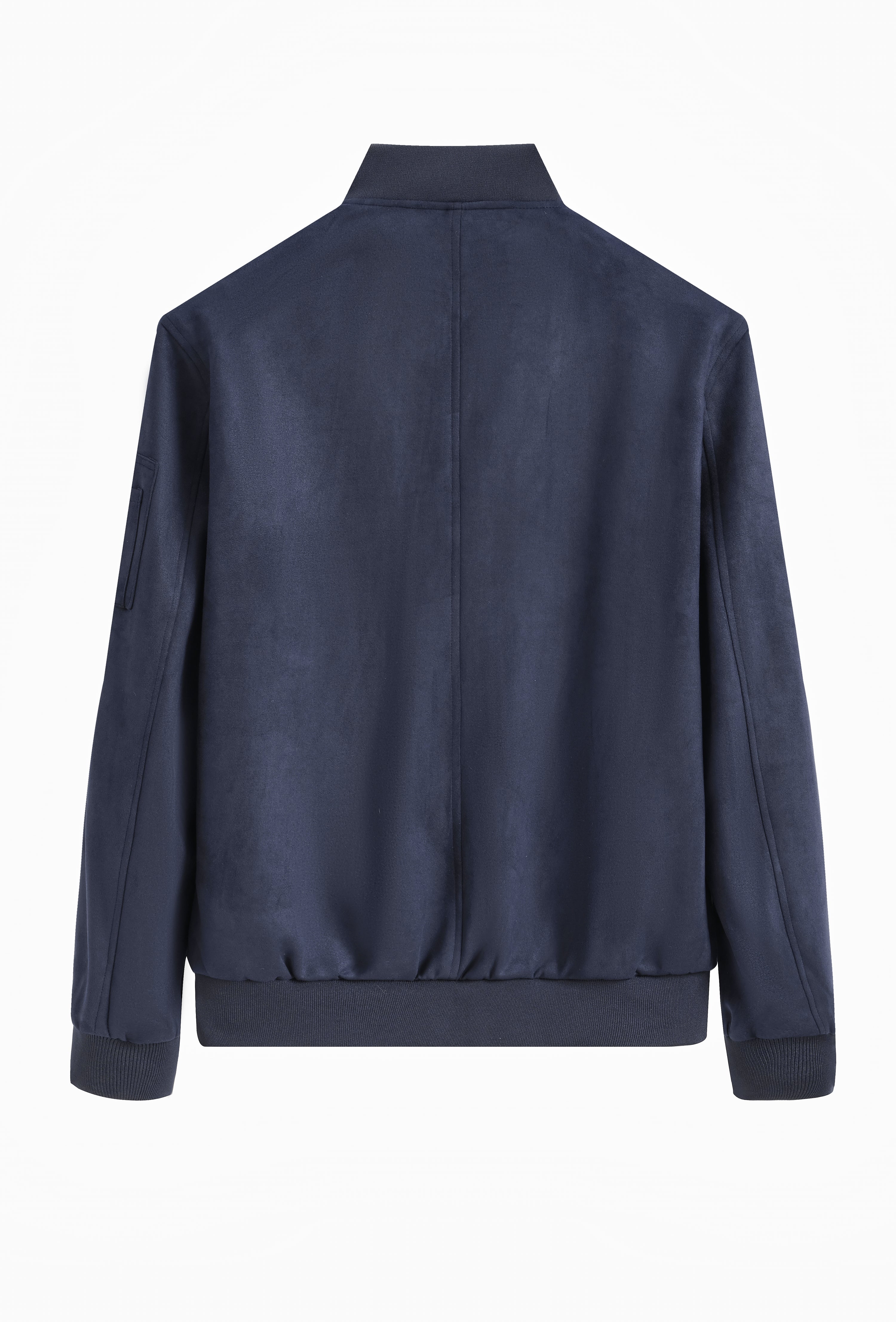 Faux suede bomber