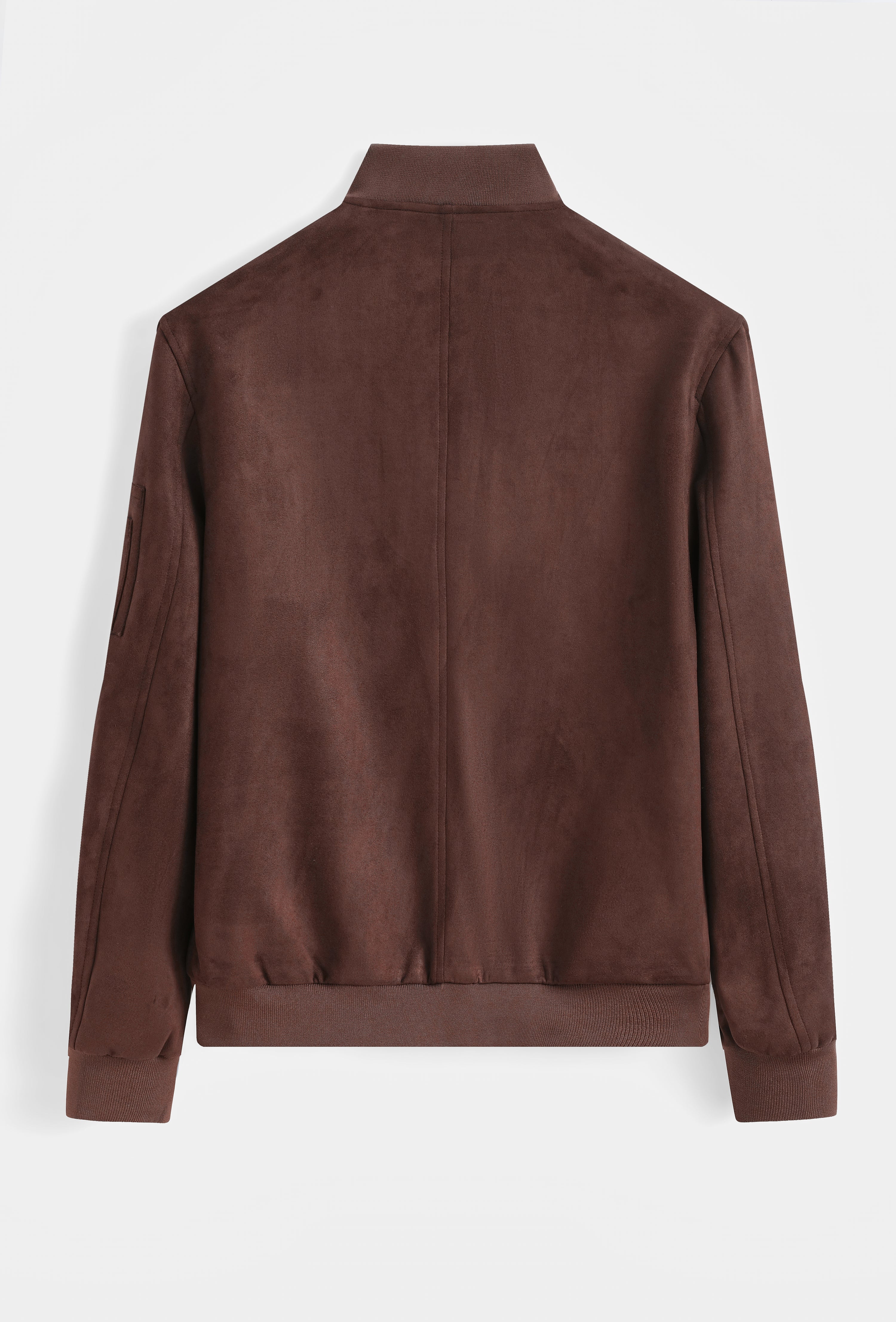Faux suede bomber
