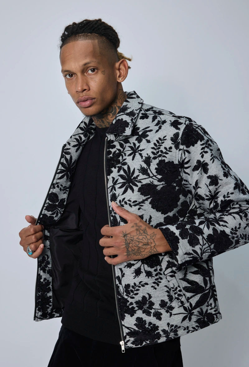 Veste florale zippée