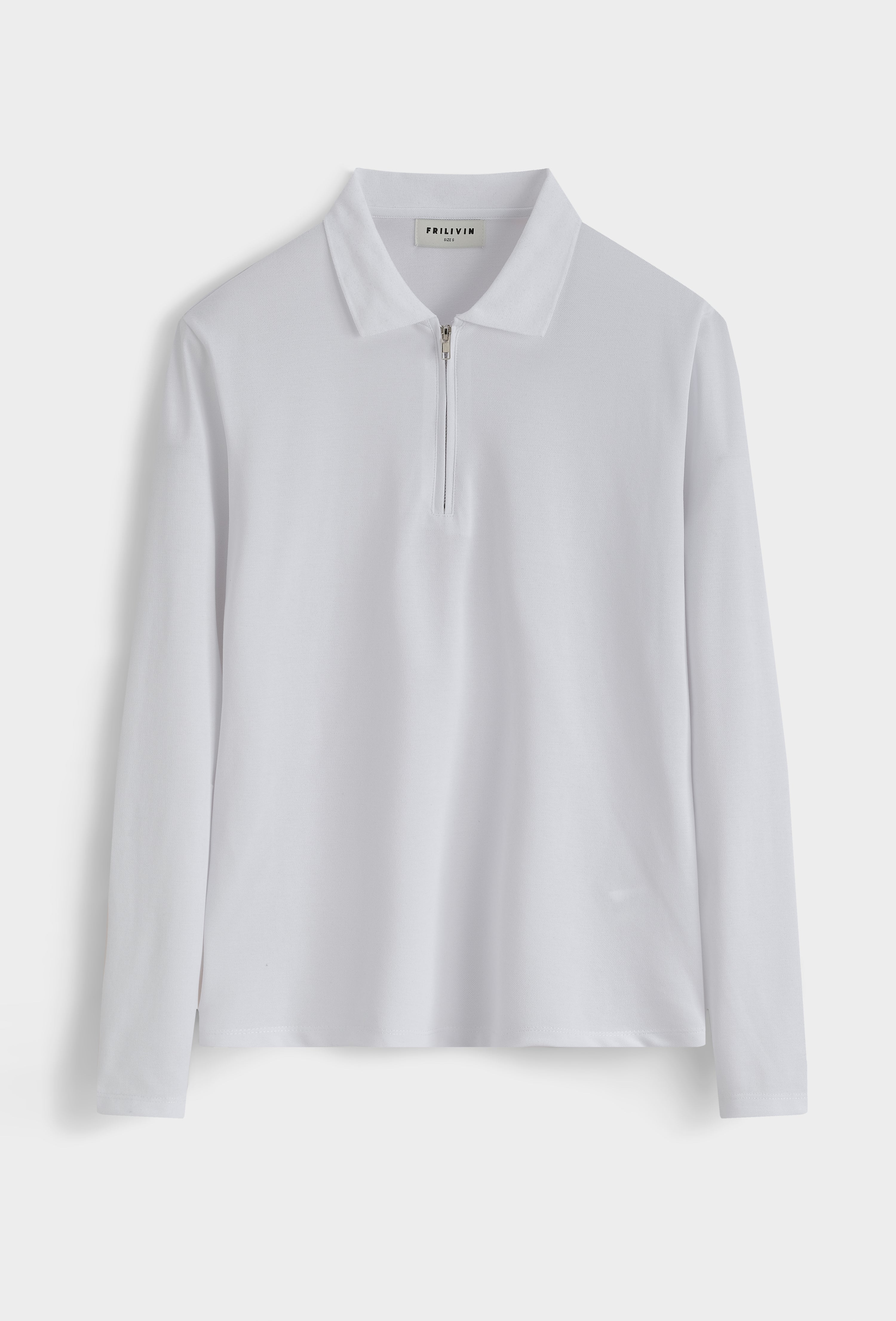 Polo zippé slim