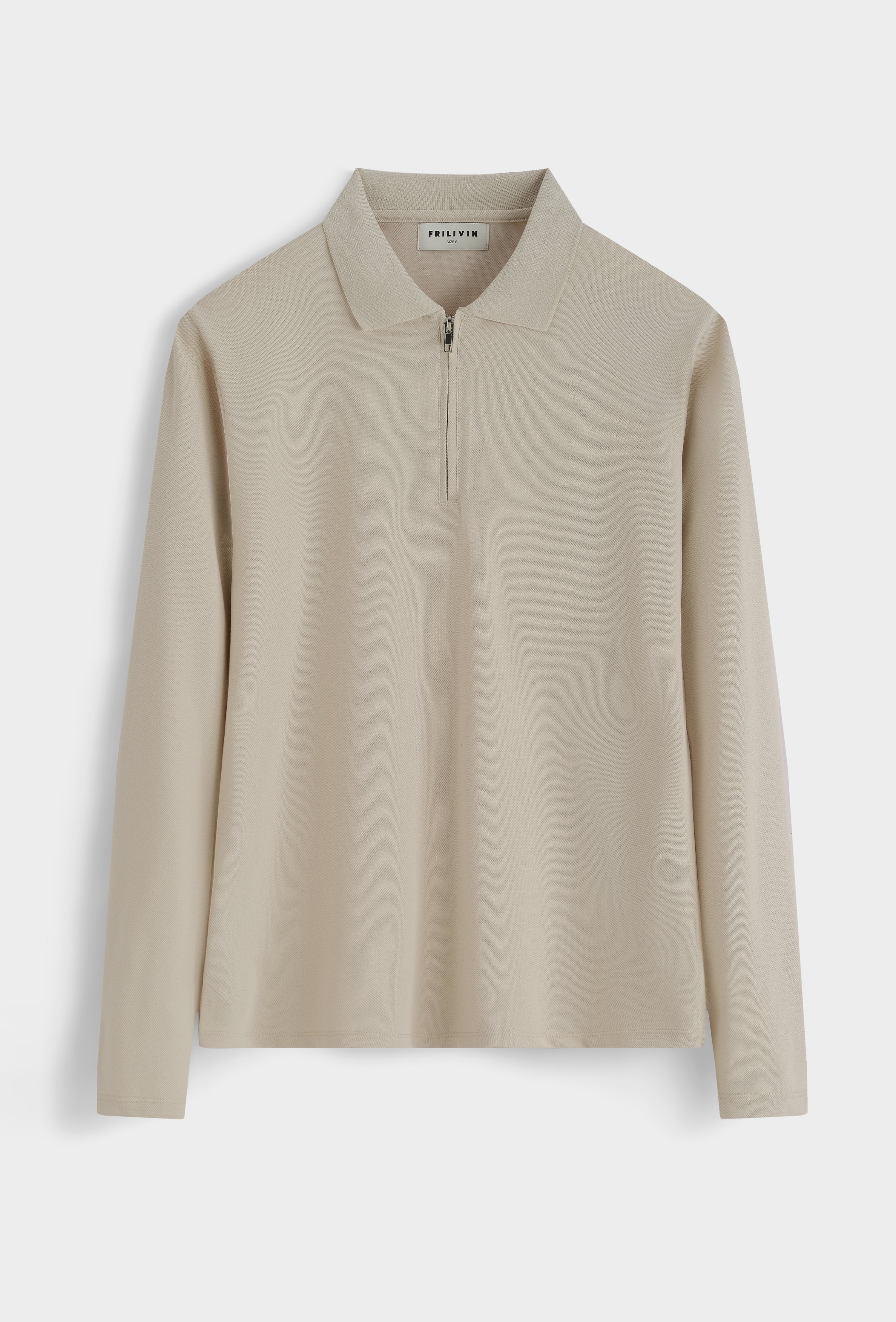 Polo zippé slim