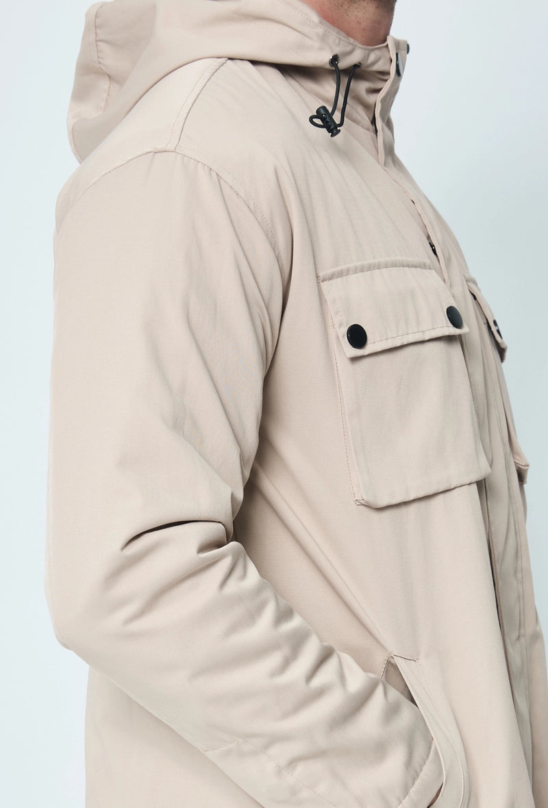 Mid-length hooded parka