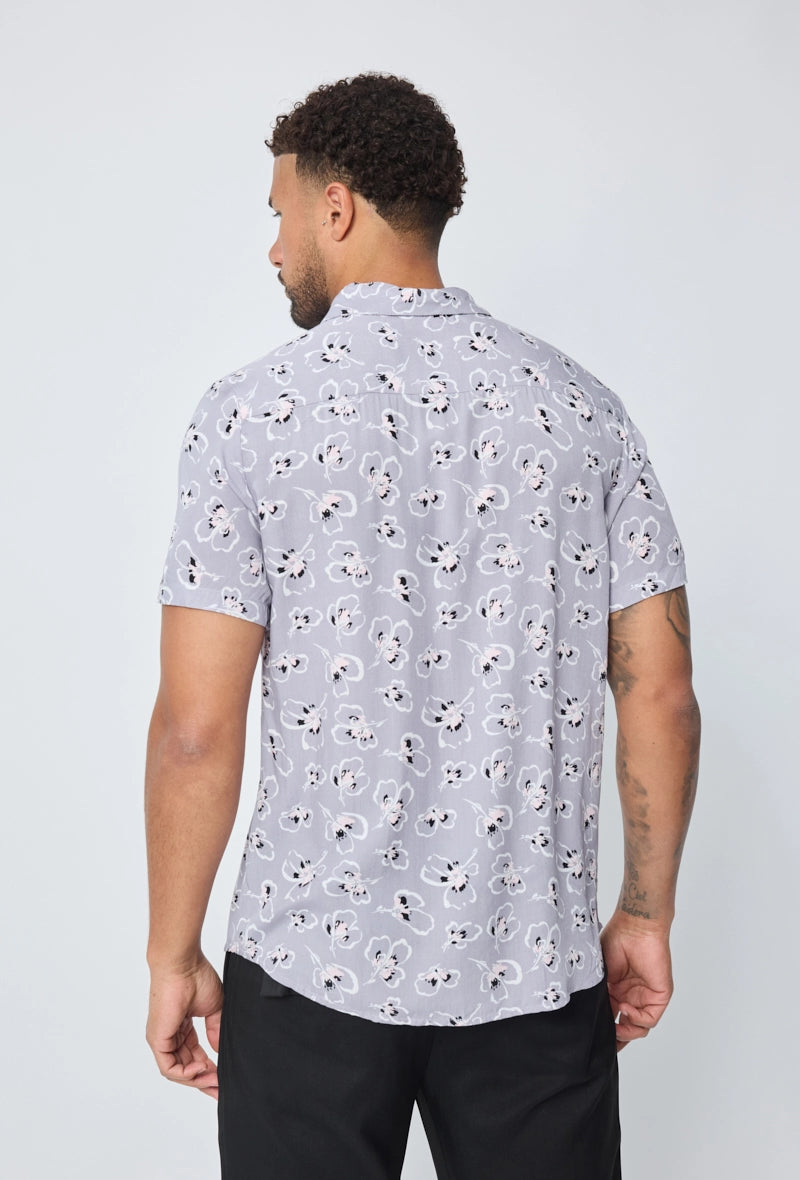 Chemise manches courtes à imprimé fleuri