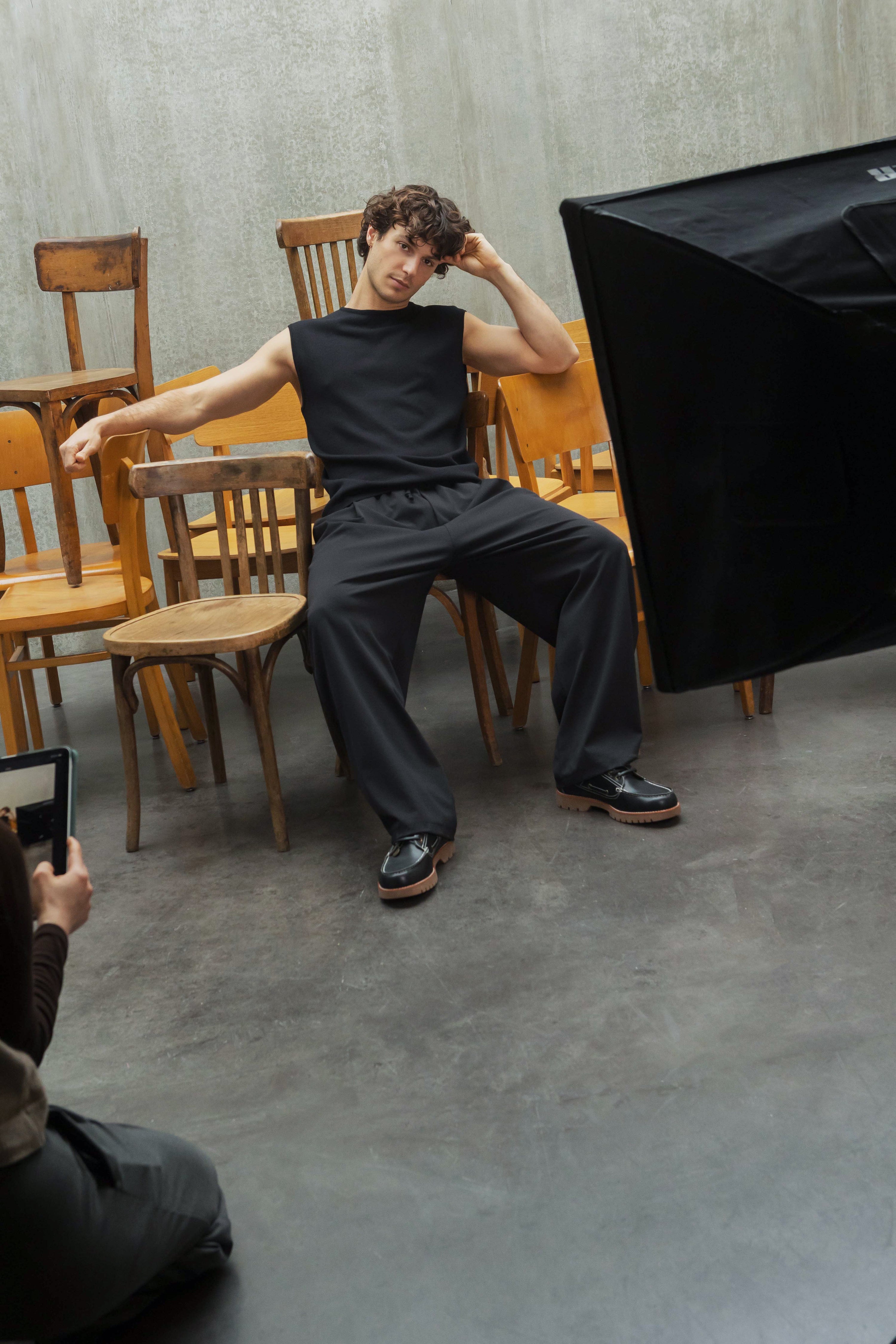 Oversized sleeveless t-shirt