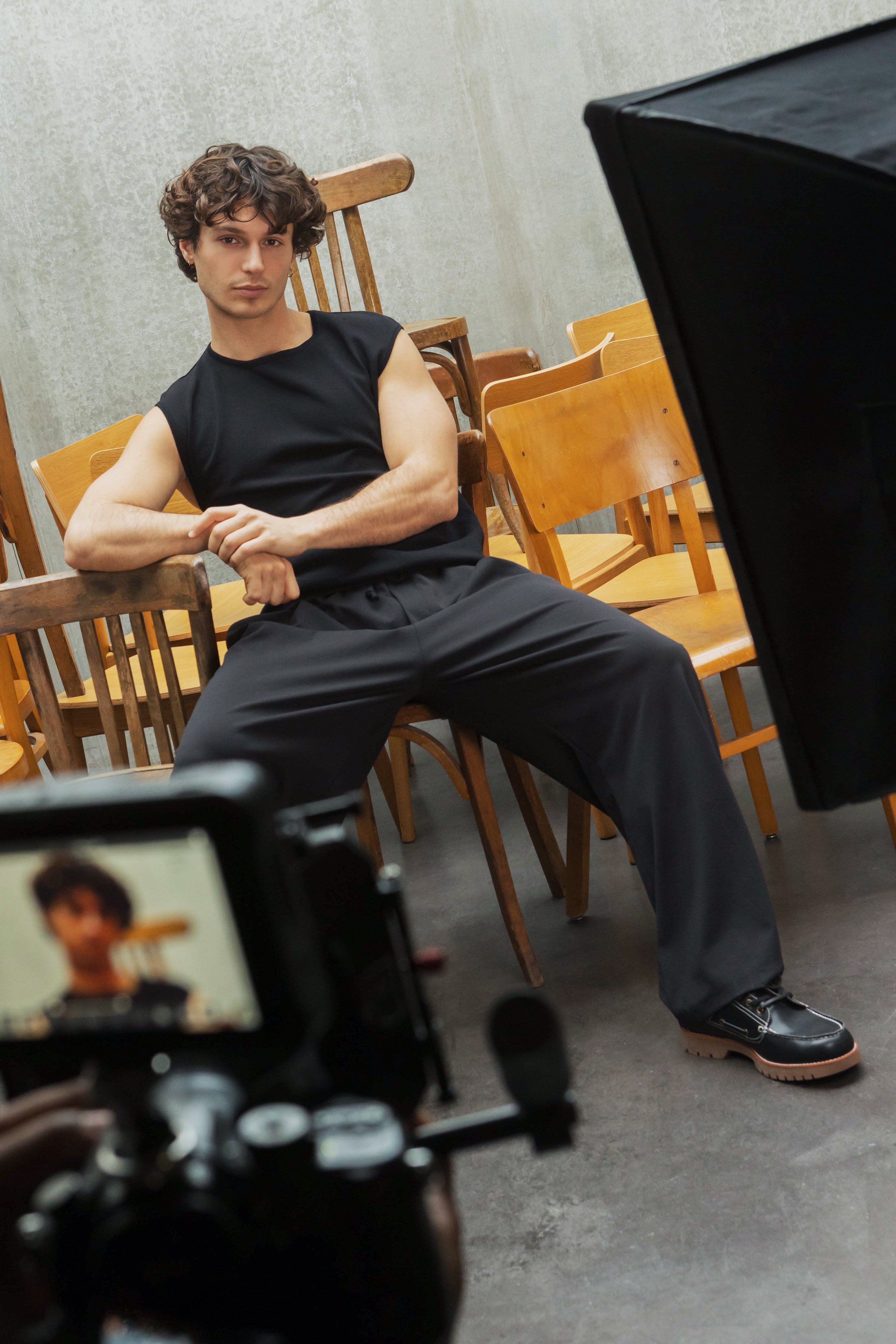 Oversized sleeveless t-shirt