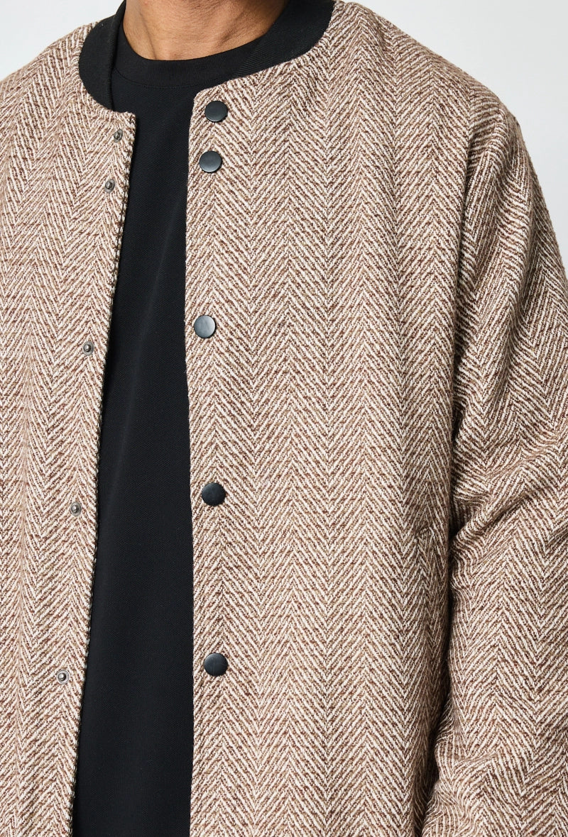 Heathered jacket with buttons