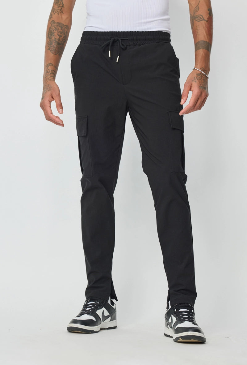 Adjustable pants with drawstring at the waist