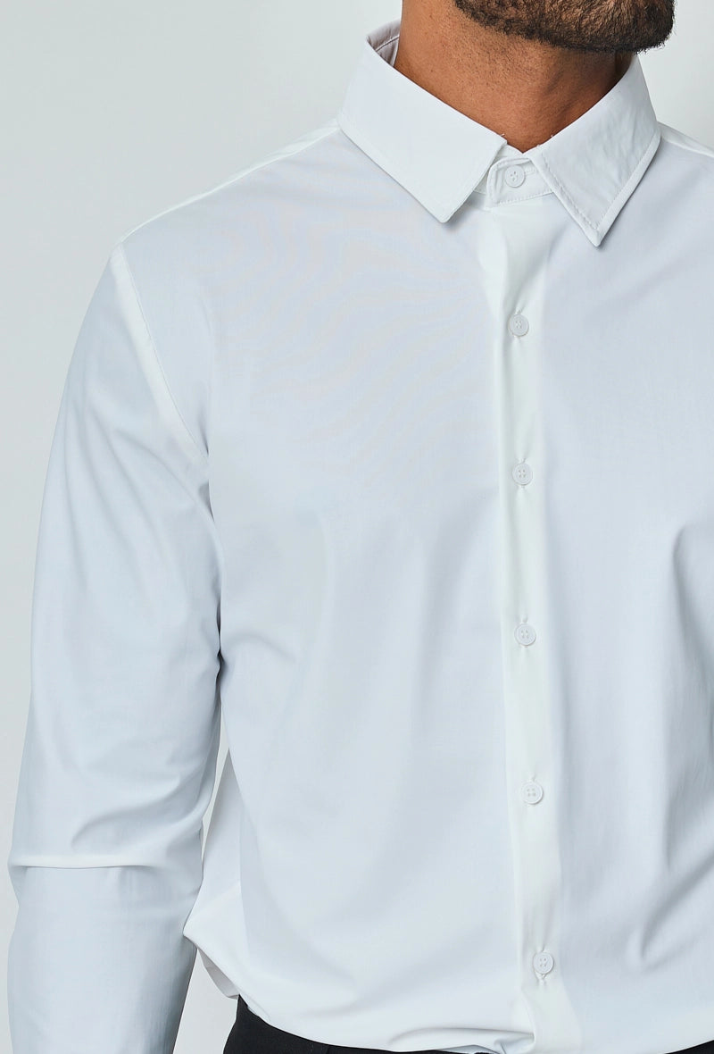 Plain long-sleeved shirt