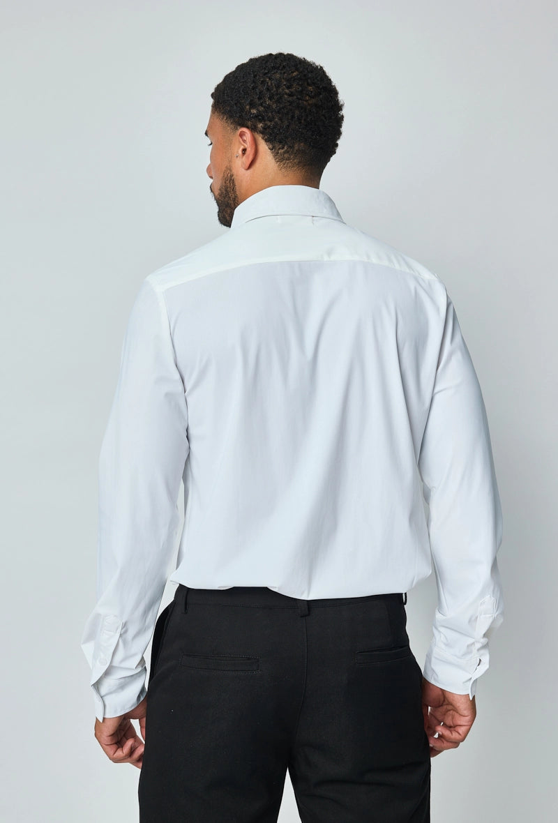 Plain long-sleeved shirt