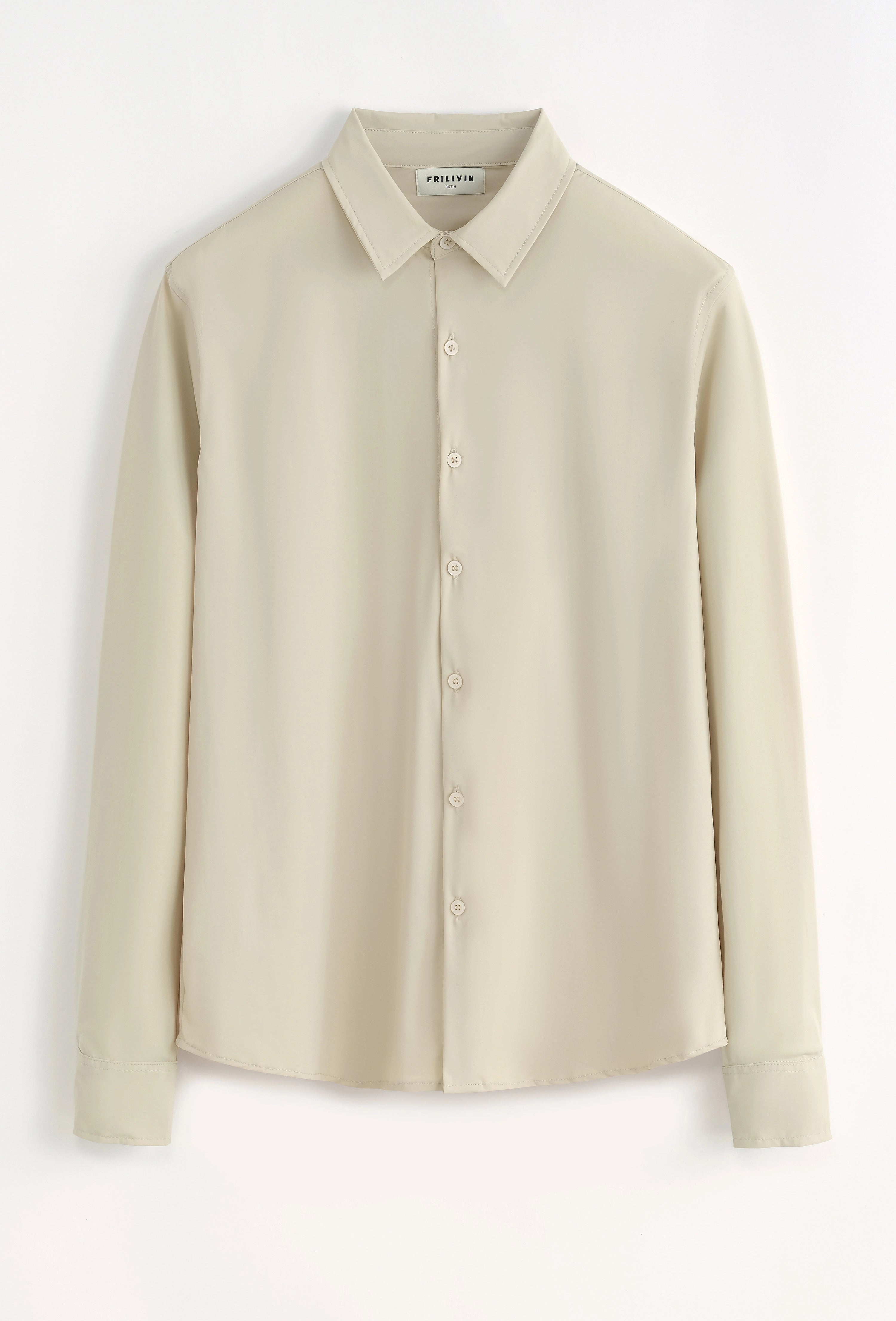 Plain long-sleeved shirt