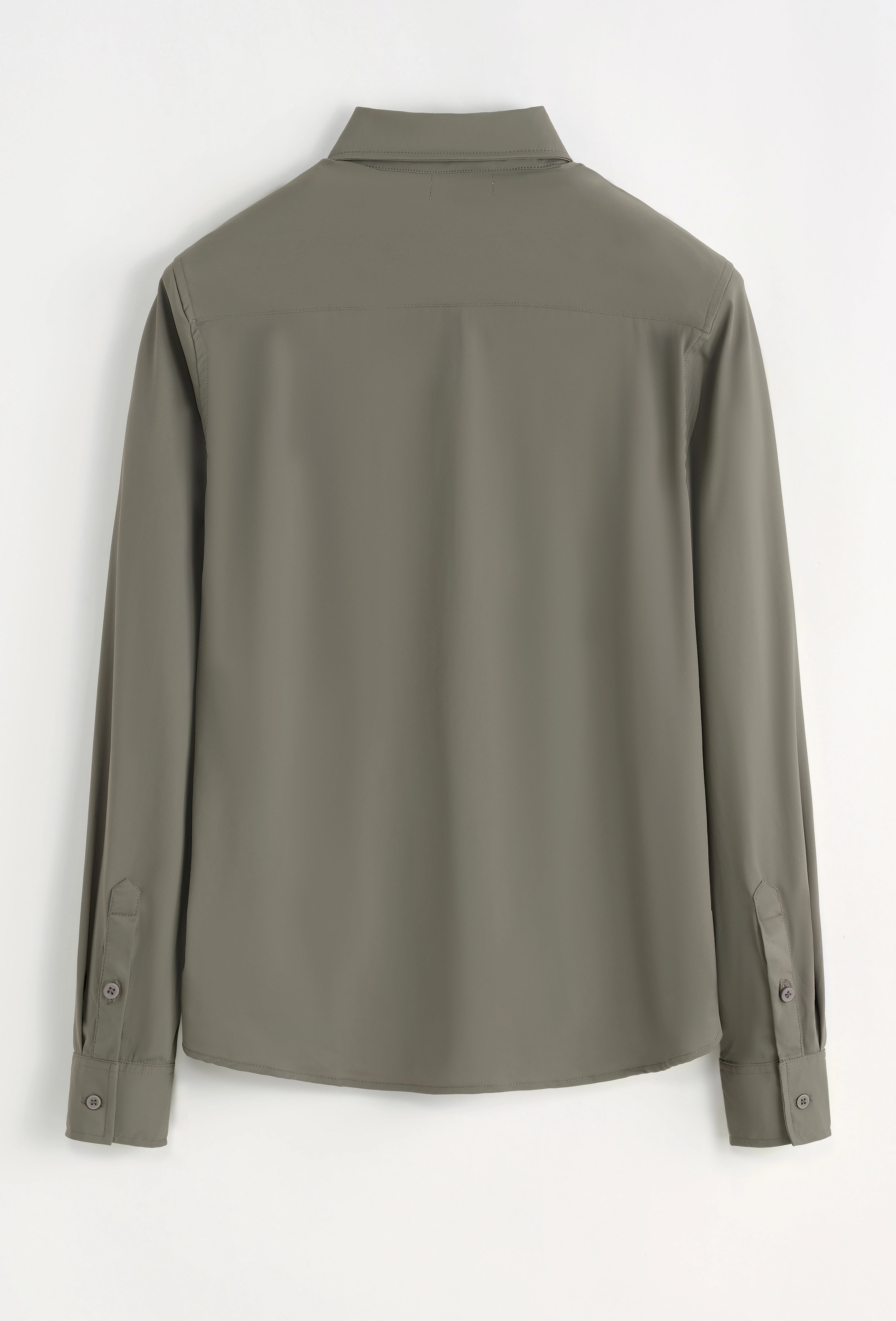 Plain long-sleeved shirt