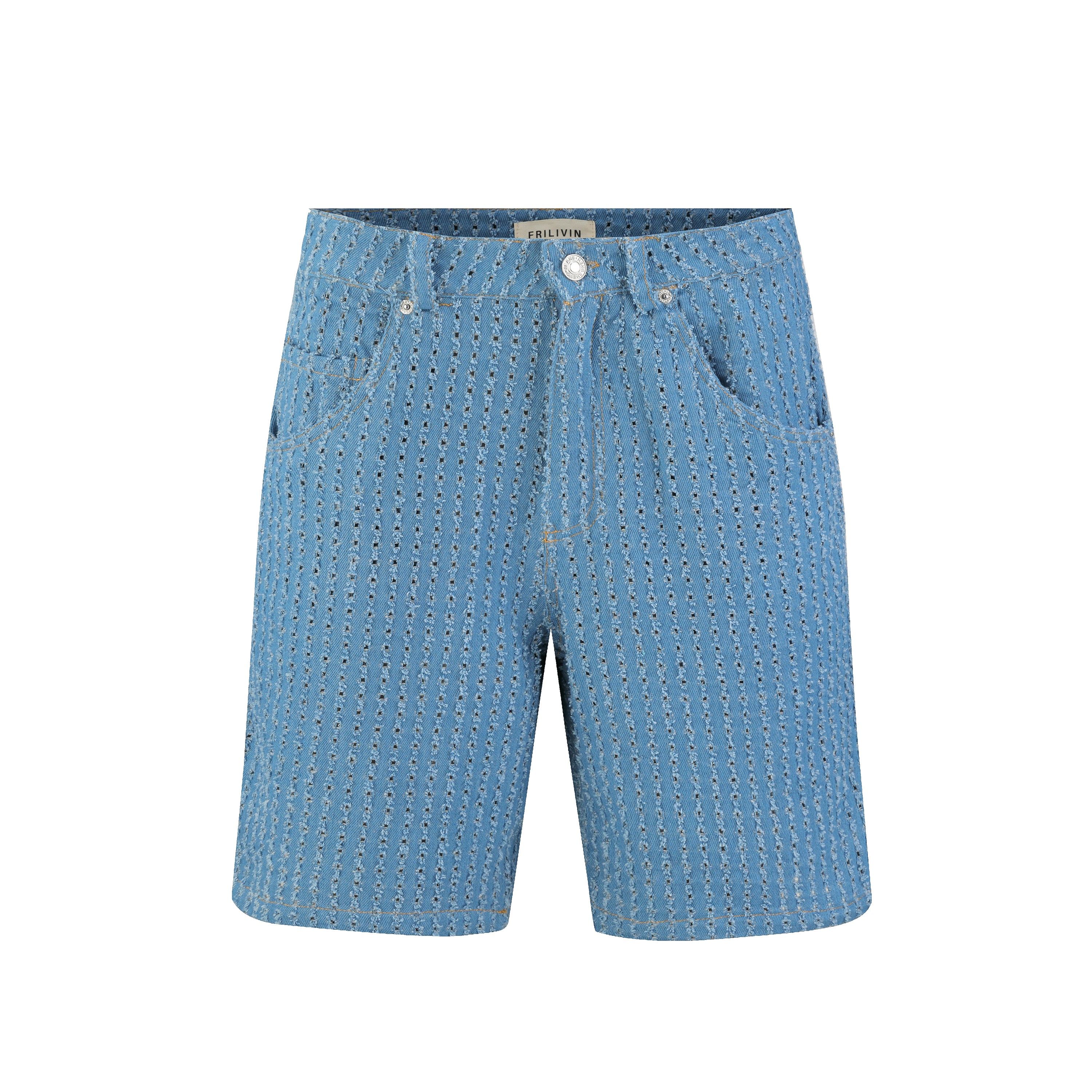 Straight shorts with hole patterns