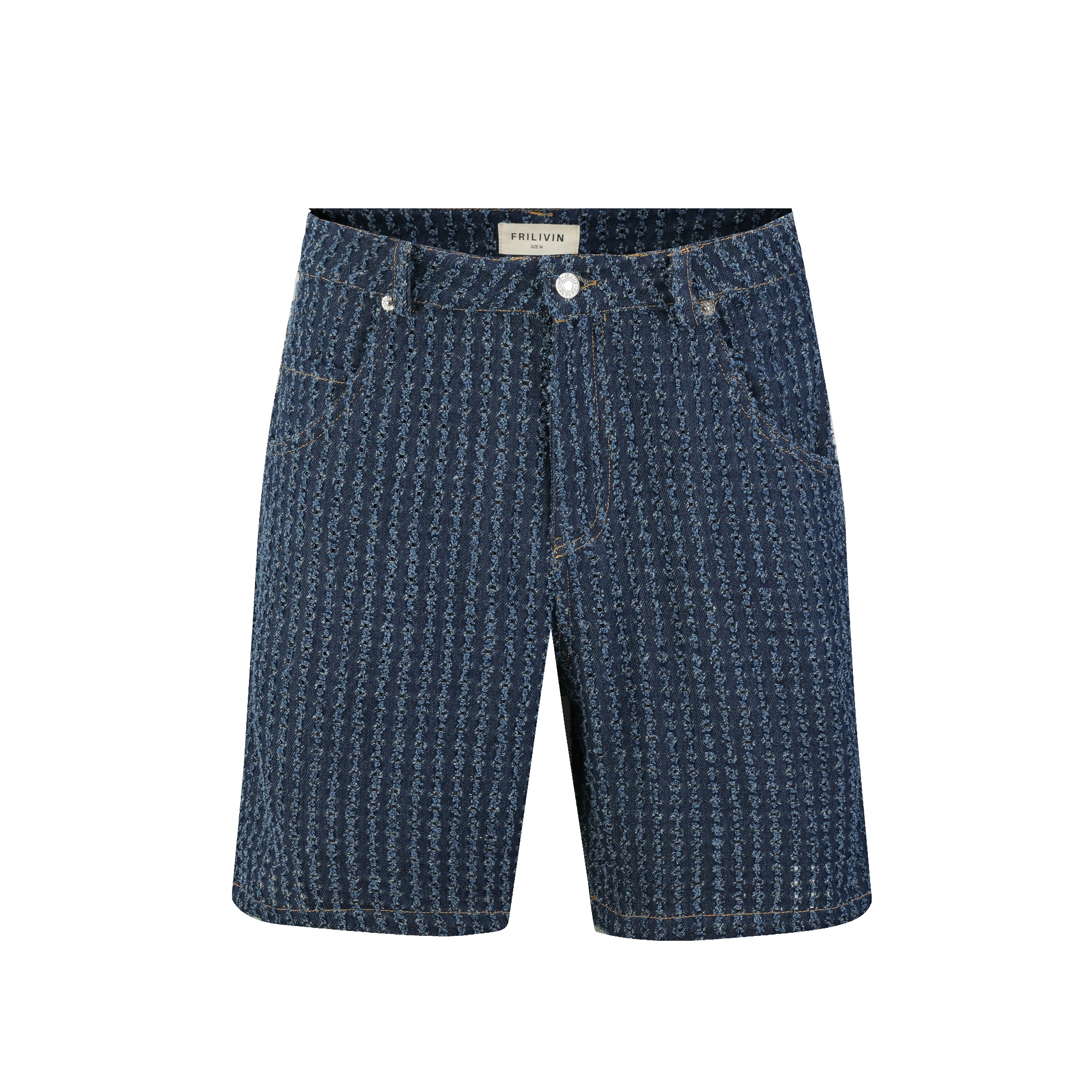 Straight shorts with hole patterns