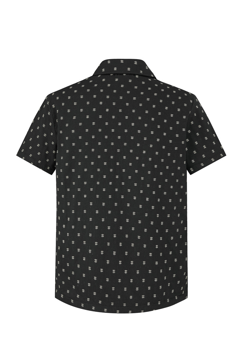 Ensemble short et chemise broder