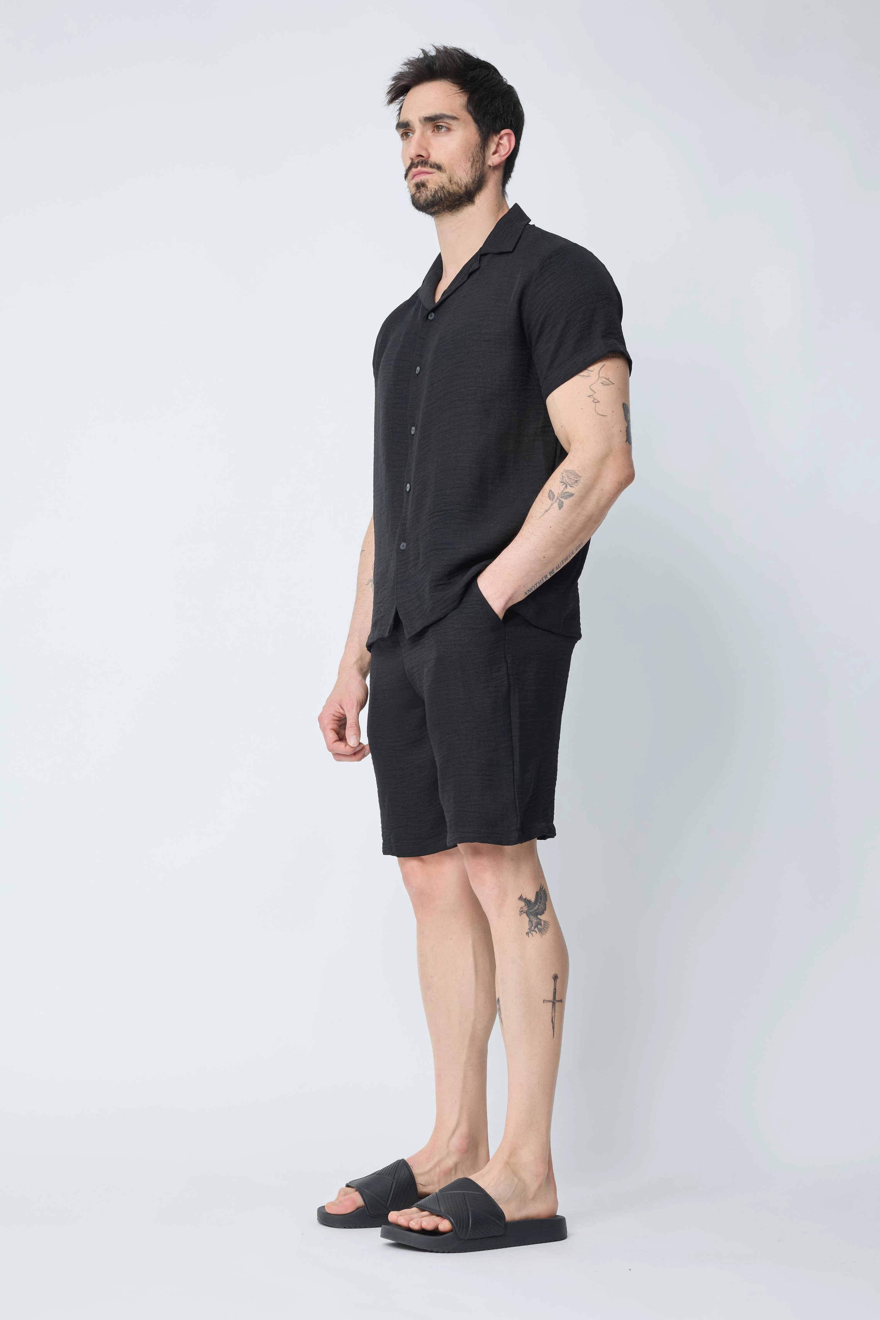 Ensemble chemise manches courtes short