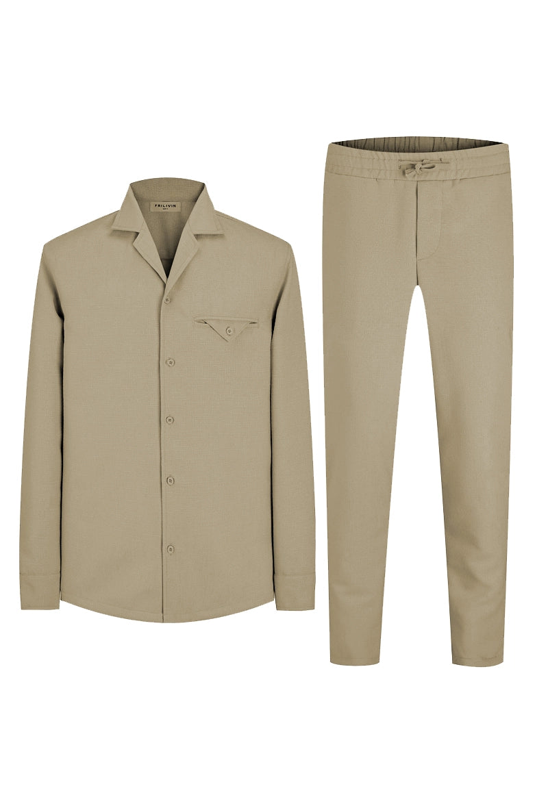 Long sleeve shirt pants set
