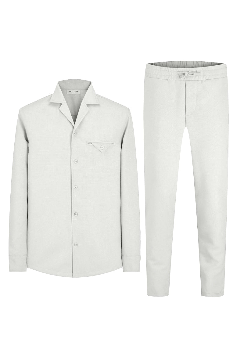 Long sleeve shirt pants set