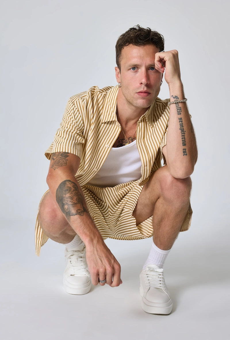 Ensemble chemise short à rayure