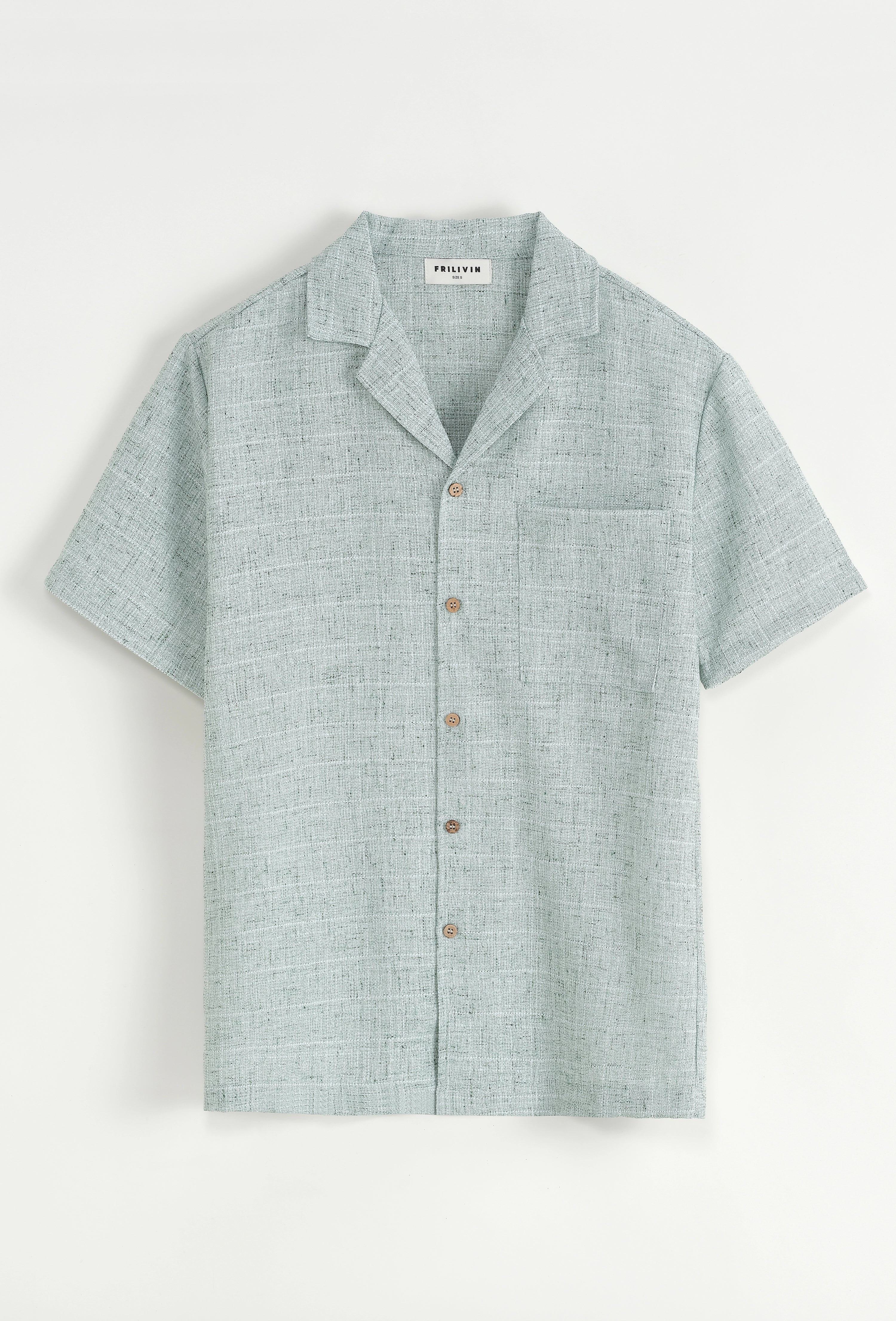 Plain short sleeve shirt shorts set