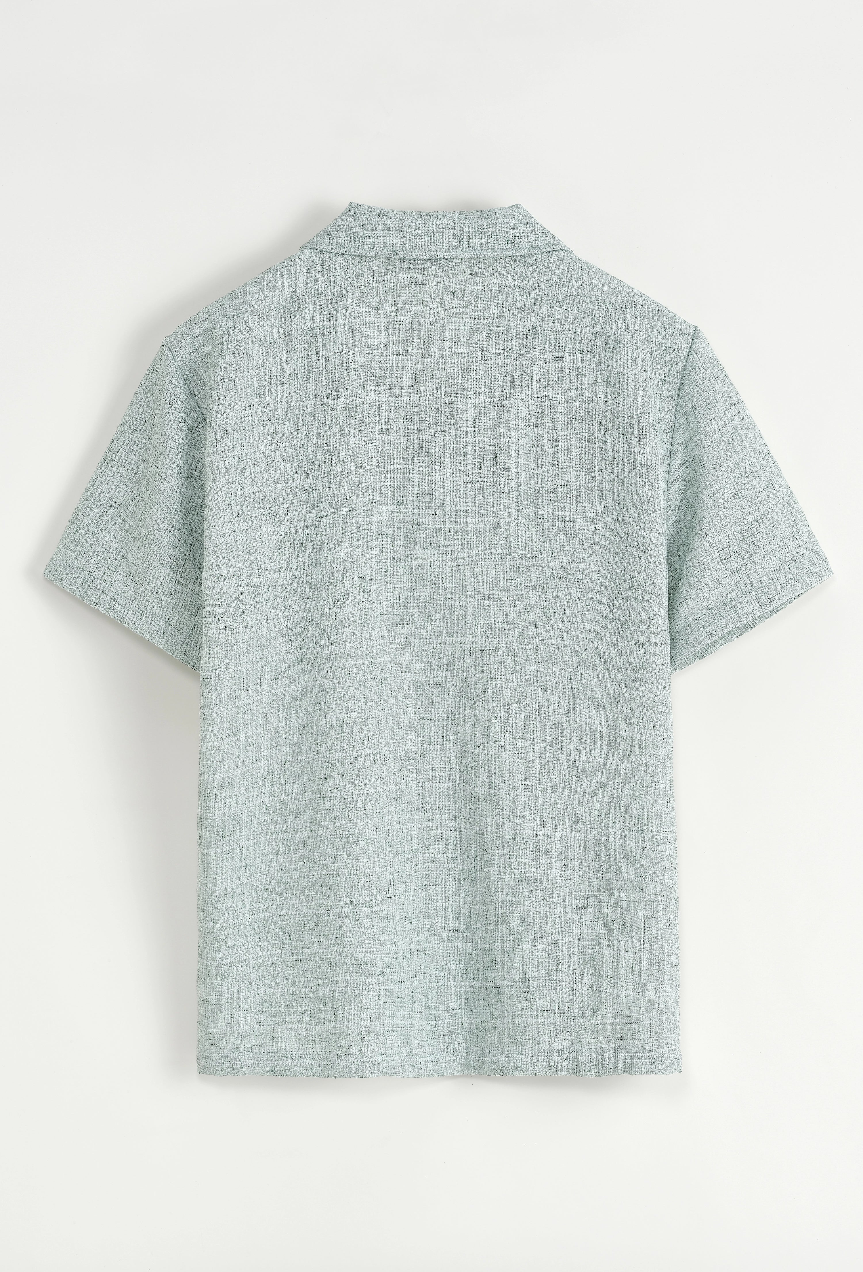 Plain short sleeve shirt shorts set
