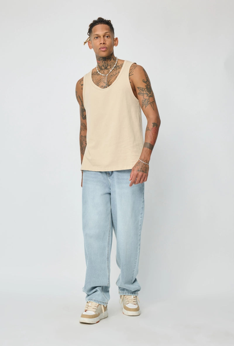 T-shirt uni sans manches