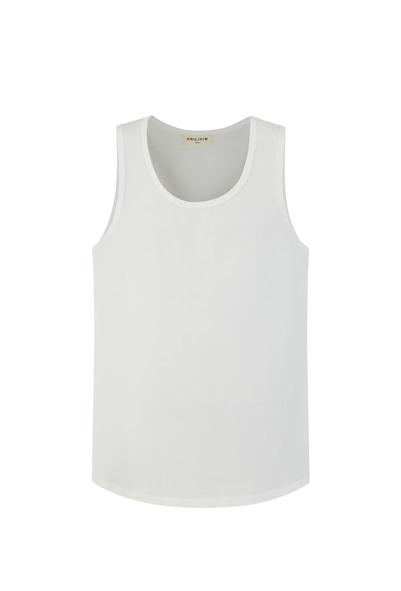 Plain sleeveless t-shirt