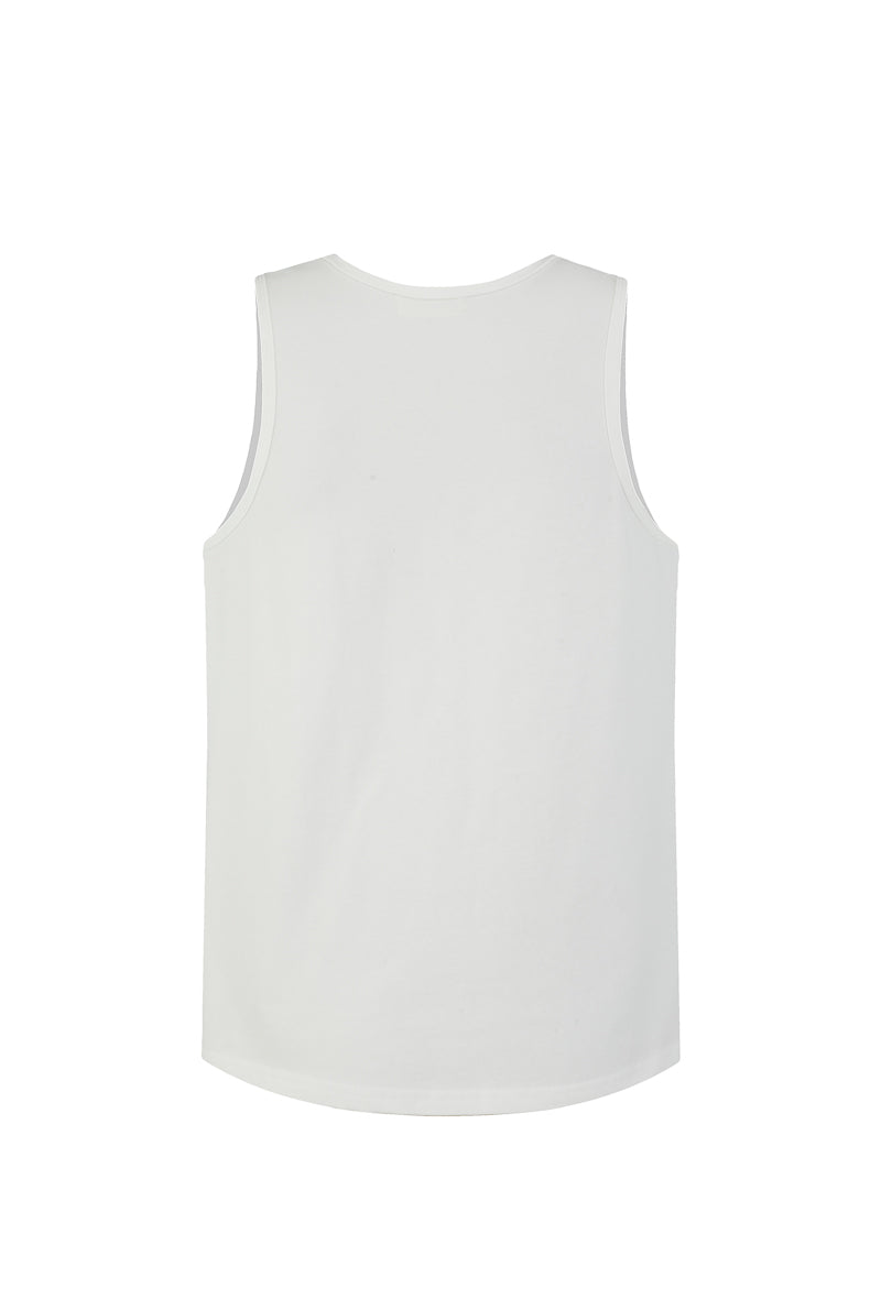 Plain sleeveless t-shirt