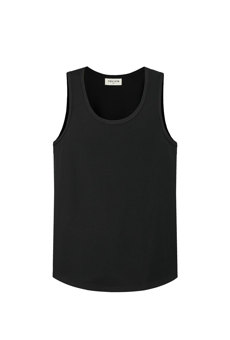 Plain sleeveless t-shirt