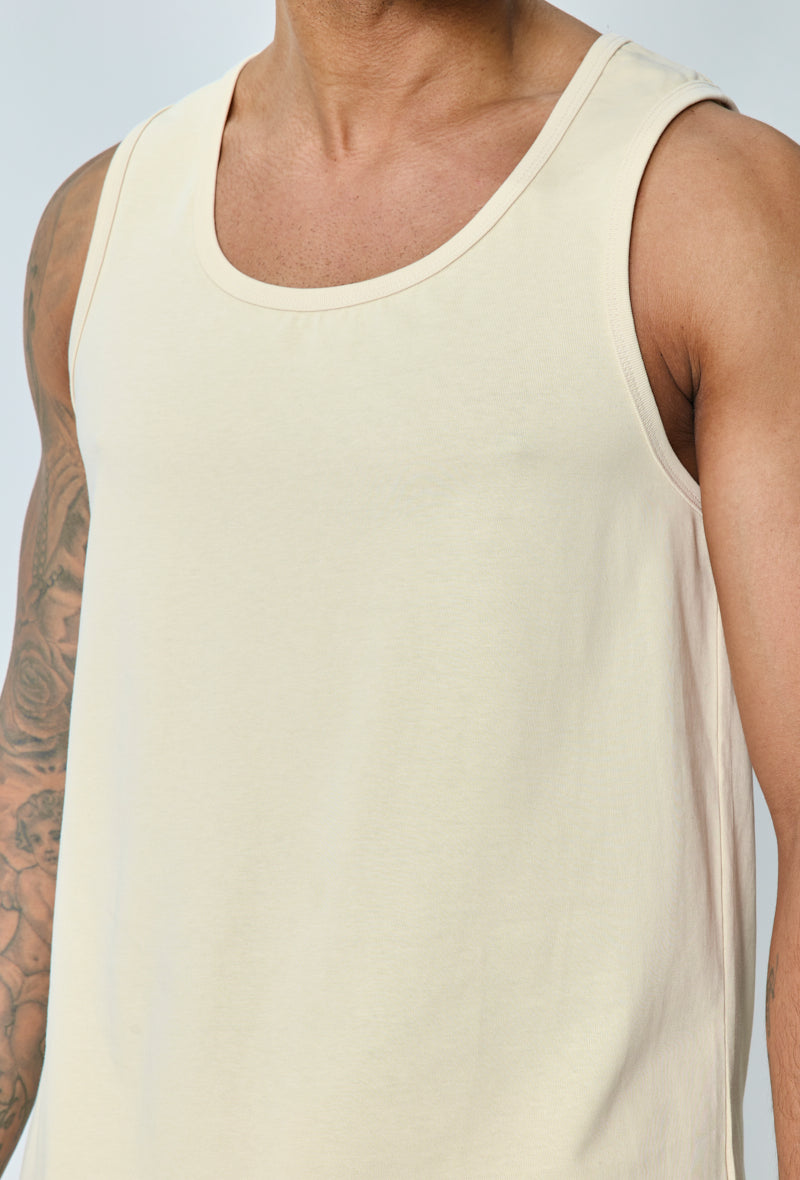 Plain sleeveless t-shirt