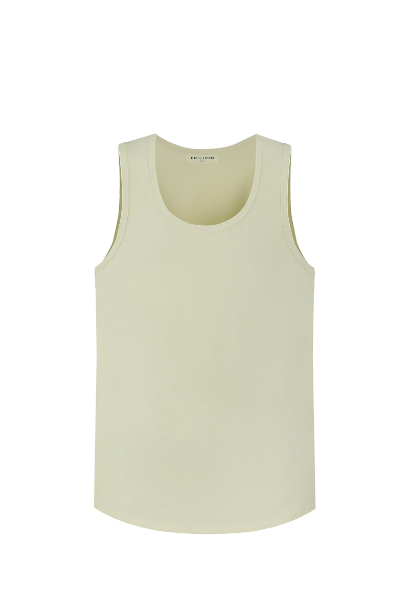 Plain sleeveless t-shirt