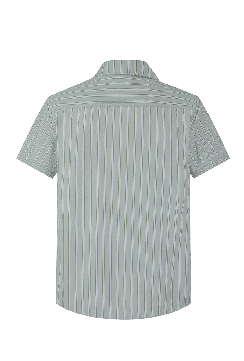 Short-sleeved striped shirt