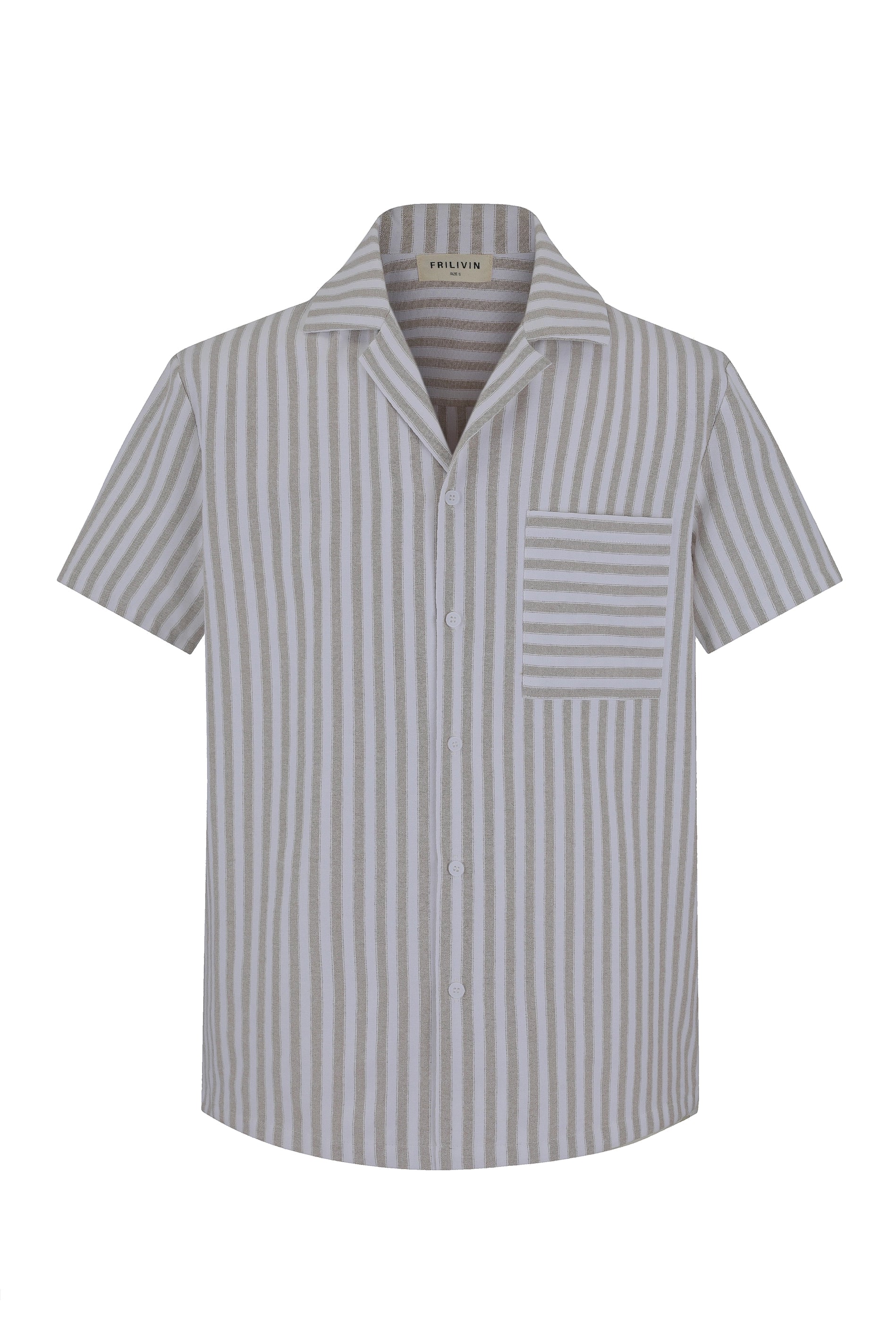 Short-sleeved striped shirt
