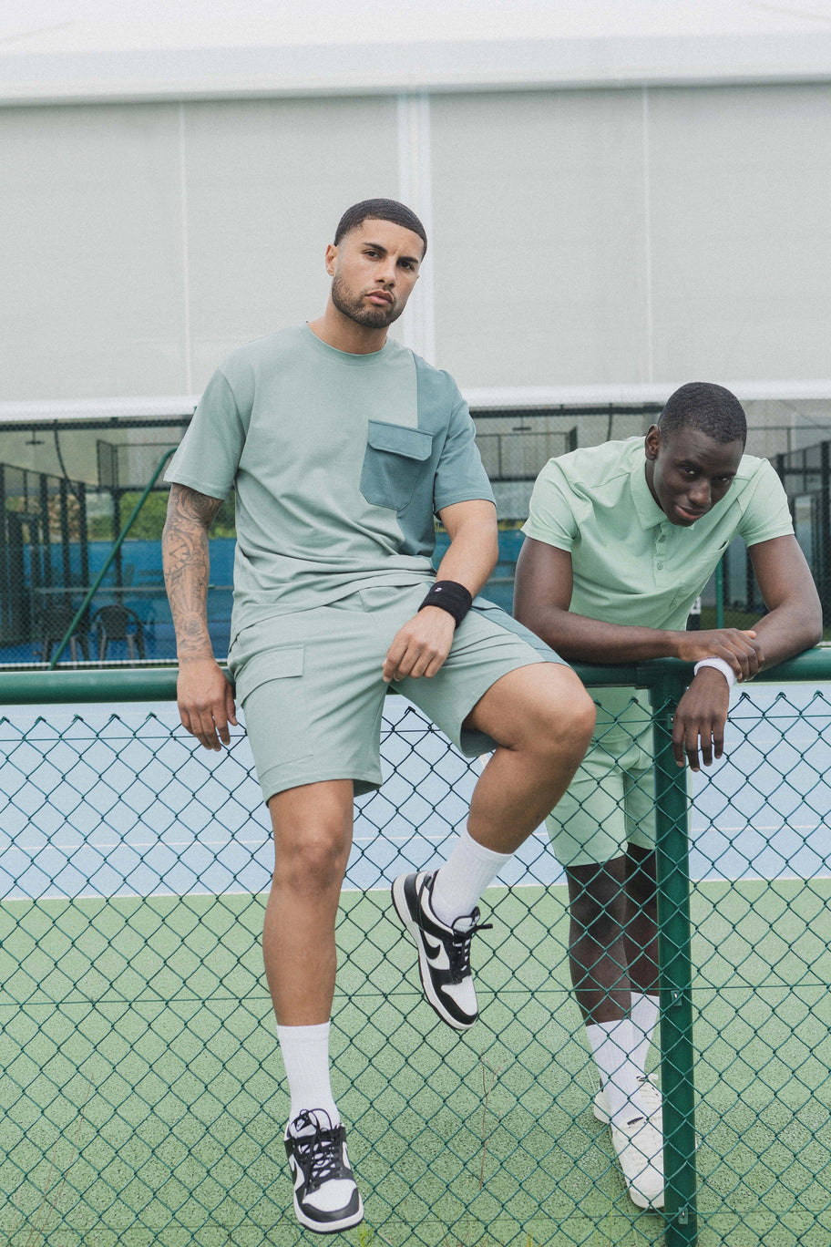 Ensemble t-shirt short bicolore