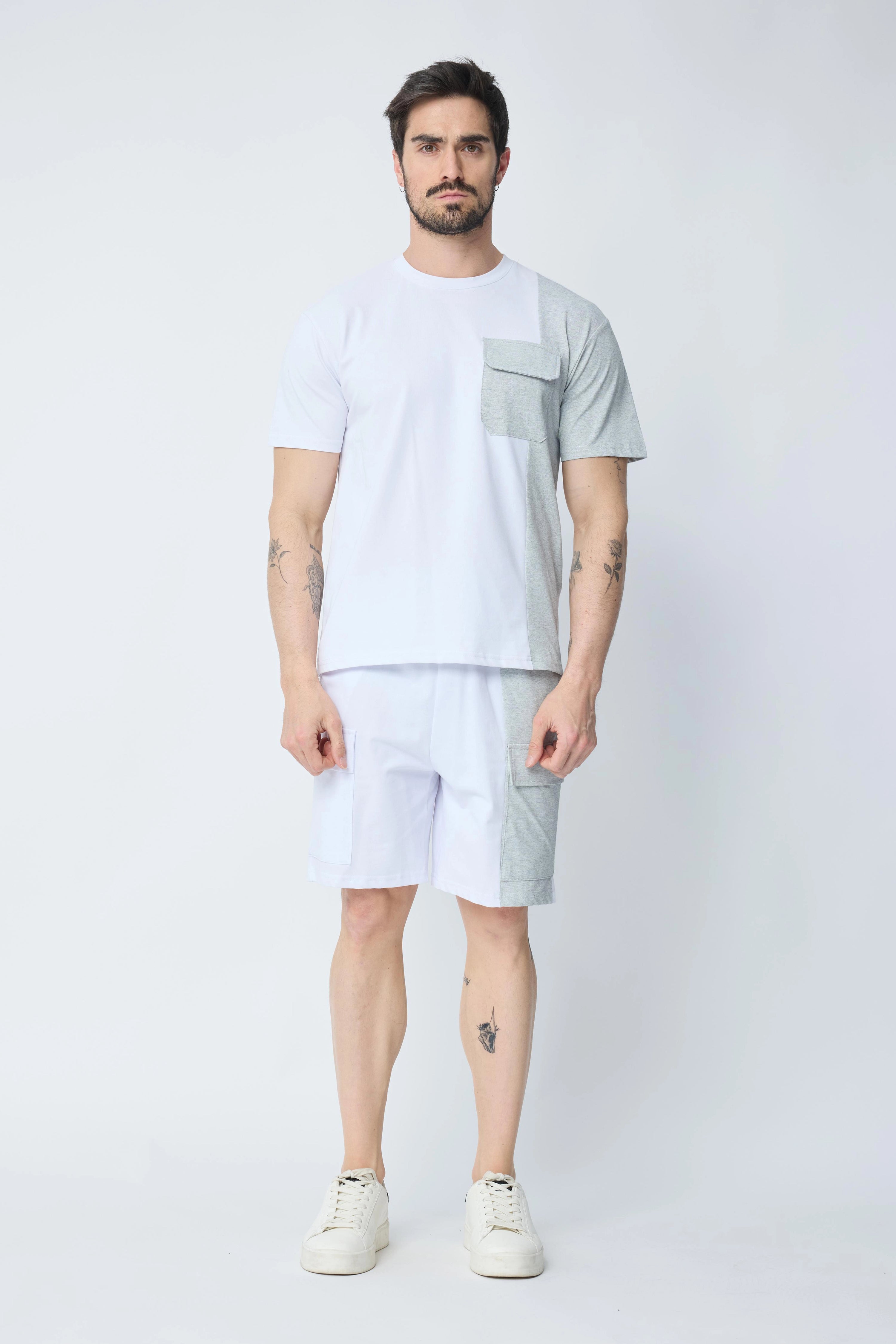 Ensemble t-shirt short bicolore
