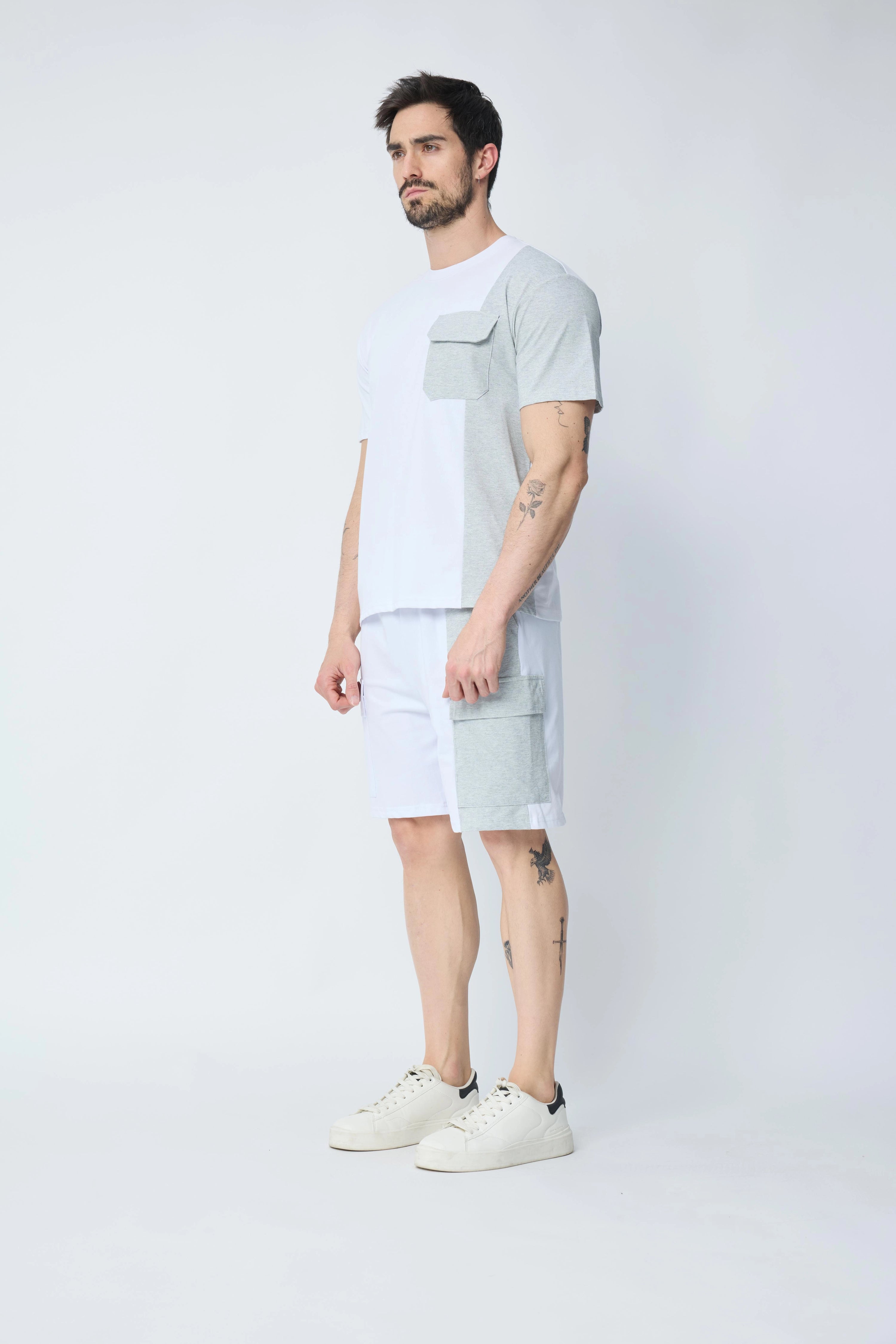 Ensemble t-shirt short bicolore