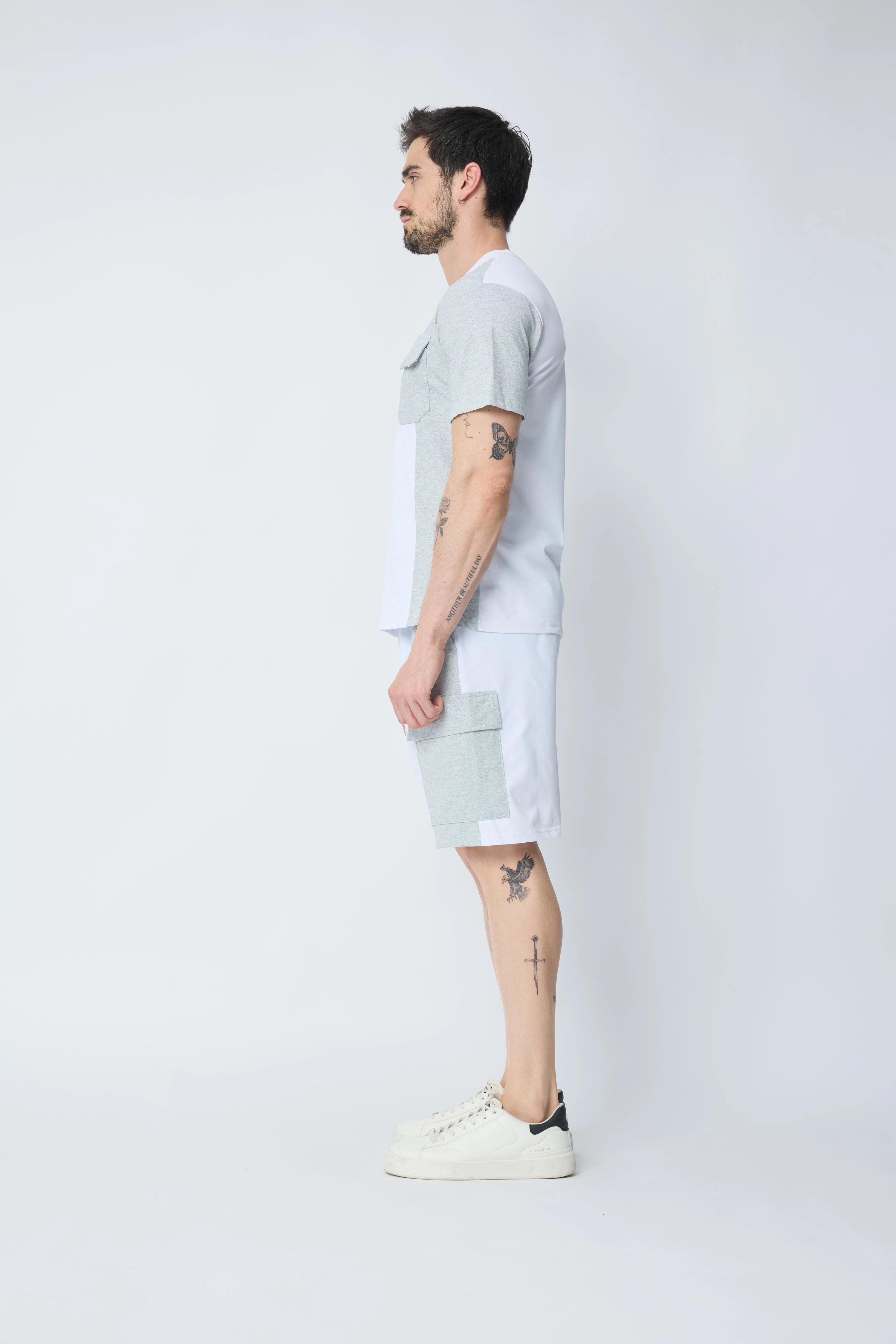 Ensemble t-shirt short bicolore