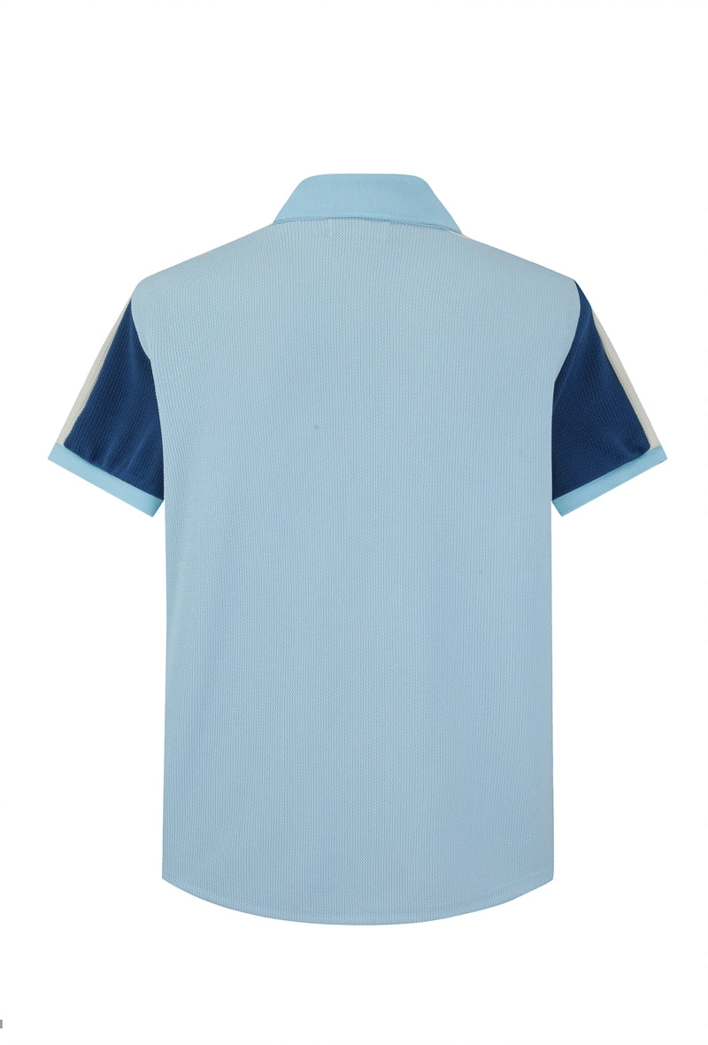 Short-sleeved three-color polo shirt