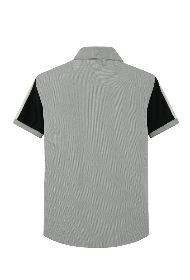 Short-sleeved three-color polo shirt