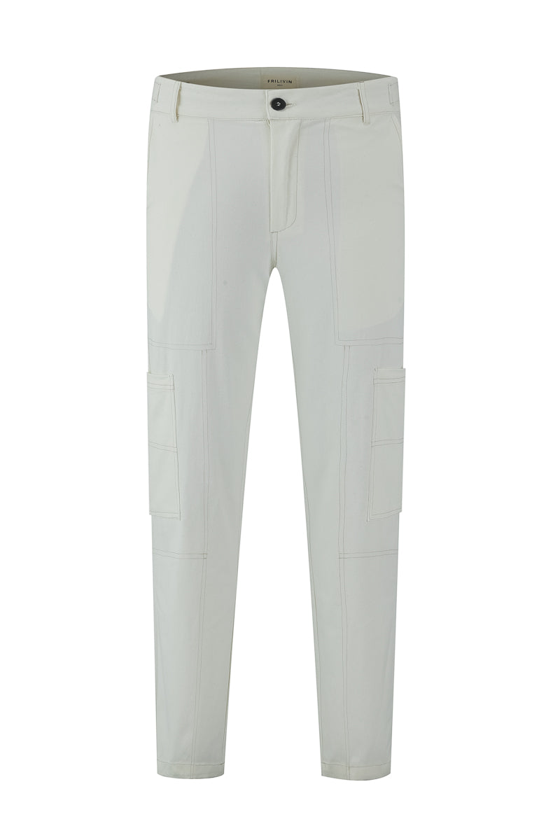 Pantalon uni surpiqué