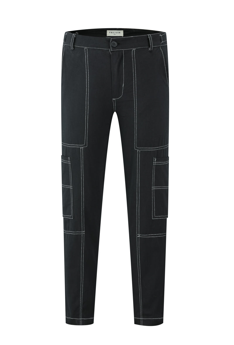 Pantalon uni surpiqué