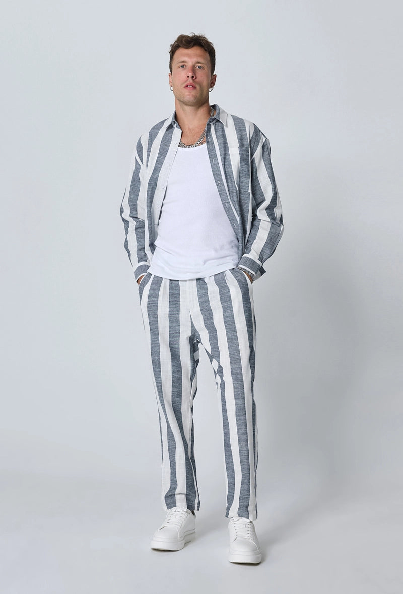 Ensemble chemise pantalon à rayures