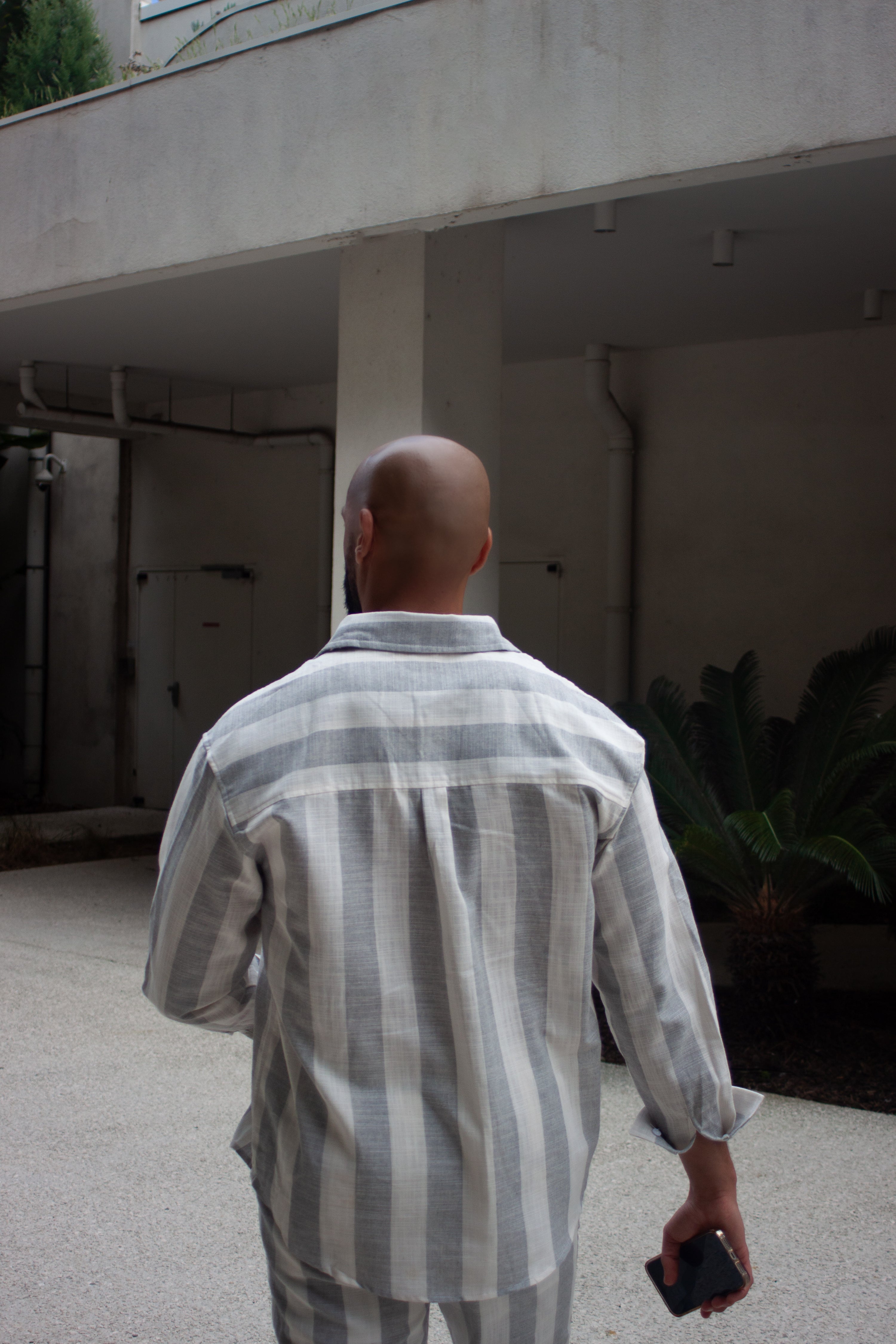 Ensemble chemise pantalon à rayures