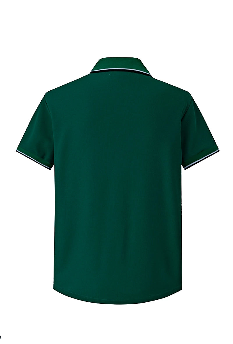 Plain short-sleeved polo shirt