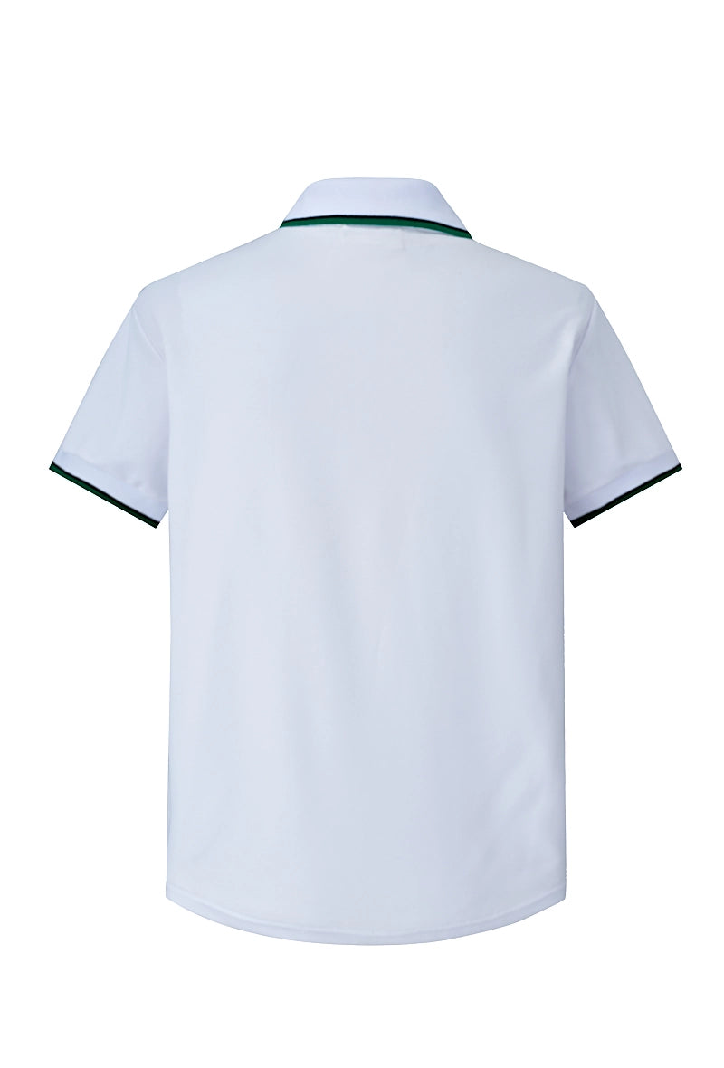 Plain short-sleeved polo shirt