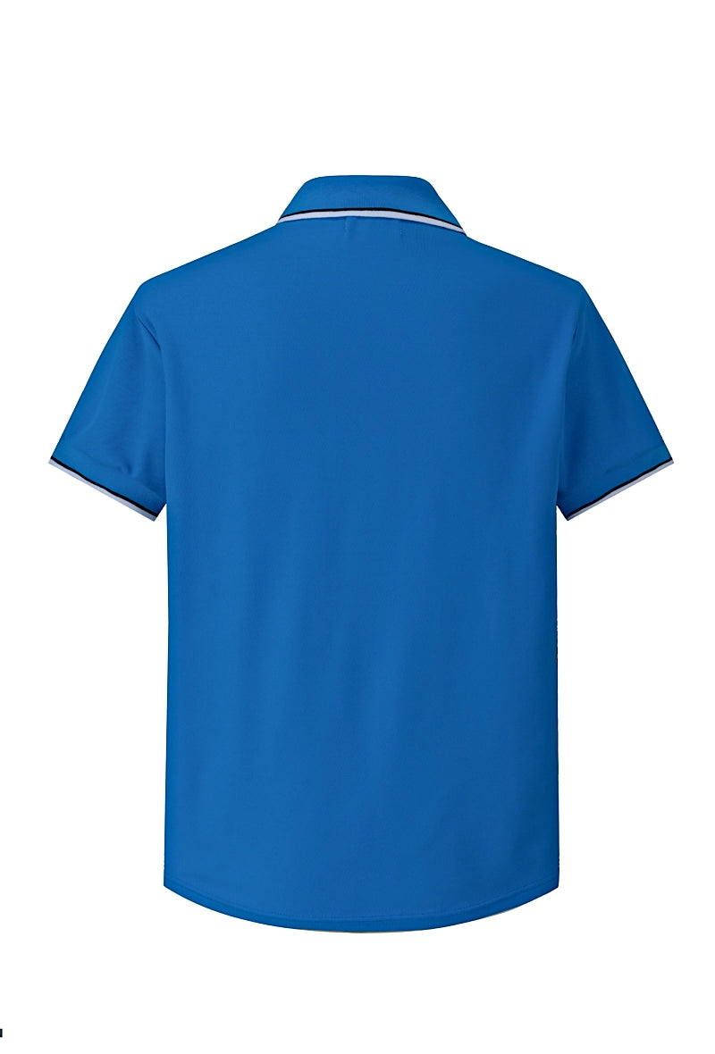 Plain short-sleeved polo shirt