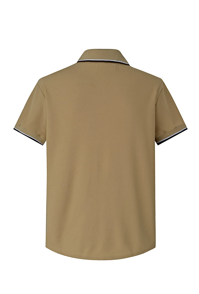 Plain short-sleeved polo shirt