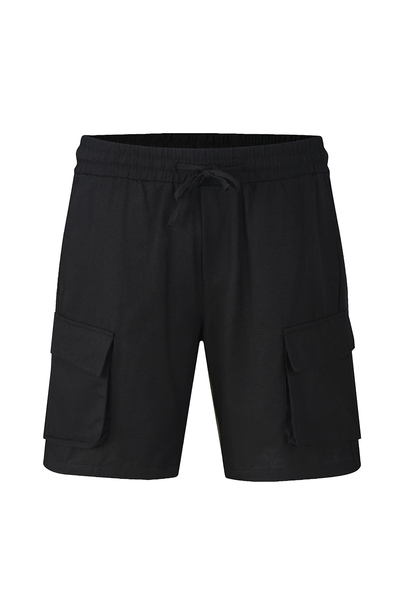 Plain straight cargo shorts