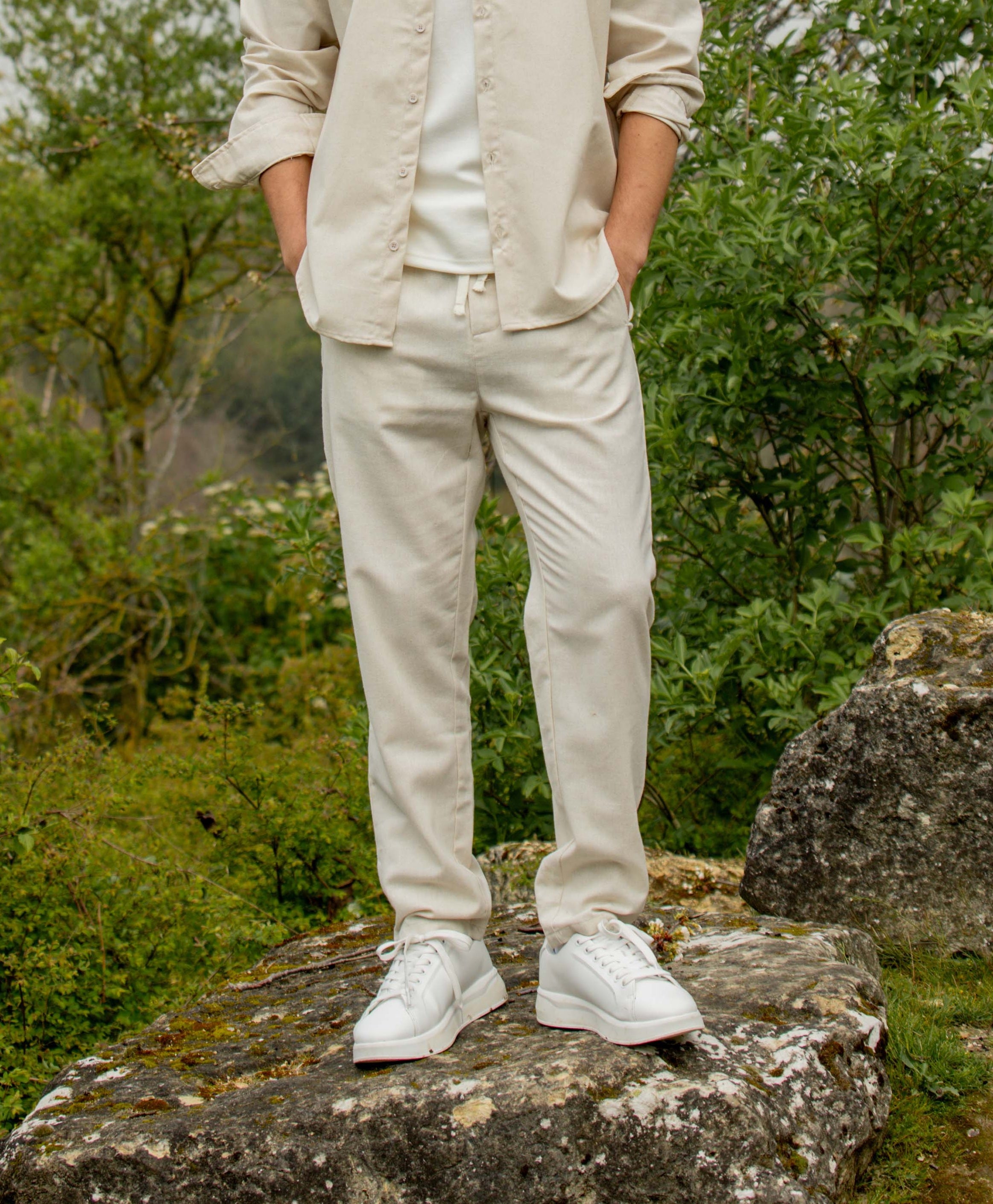 Classic plain pants